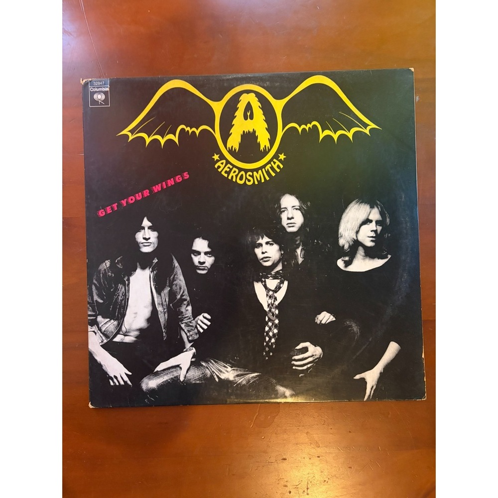 Aerosmith Get Your Wings 12" Vinyl LP Record Album Columbia 1974 VG+ PC 32847